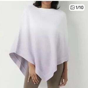 Purple and White Barefoot Dreams ombré Gradient Poncho! NWT